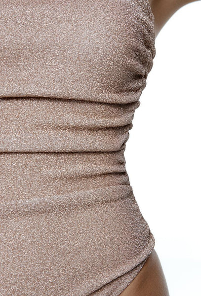 Bañador bandeau Illume - Champagne-Black Limba