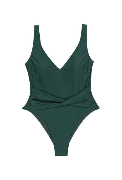 Bañador halter Wander - Leaf-Black Limba