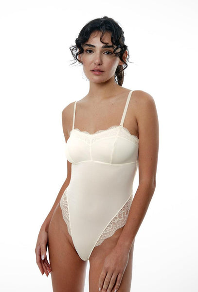 Body Bandeau Susanne - Gardenia-Black Limba