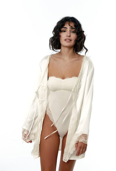 Body Bandeau Susanne - Gardenia-Black Limba