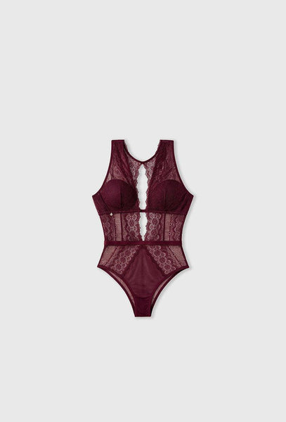 Body Halter Sikkim - Burgundy-Black Limba