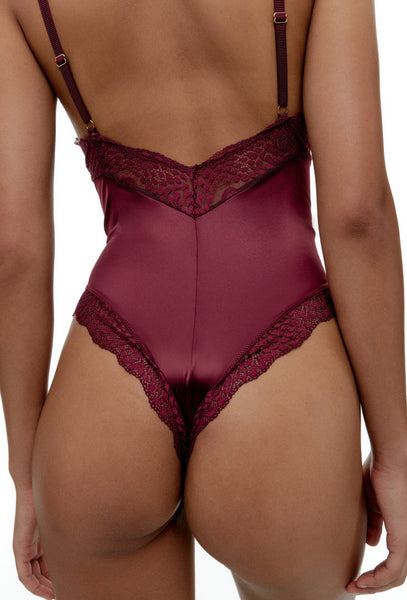 Body Halter Stevie - Burgundy-Black Limba