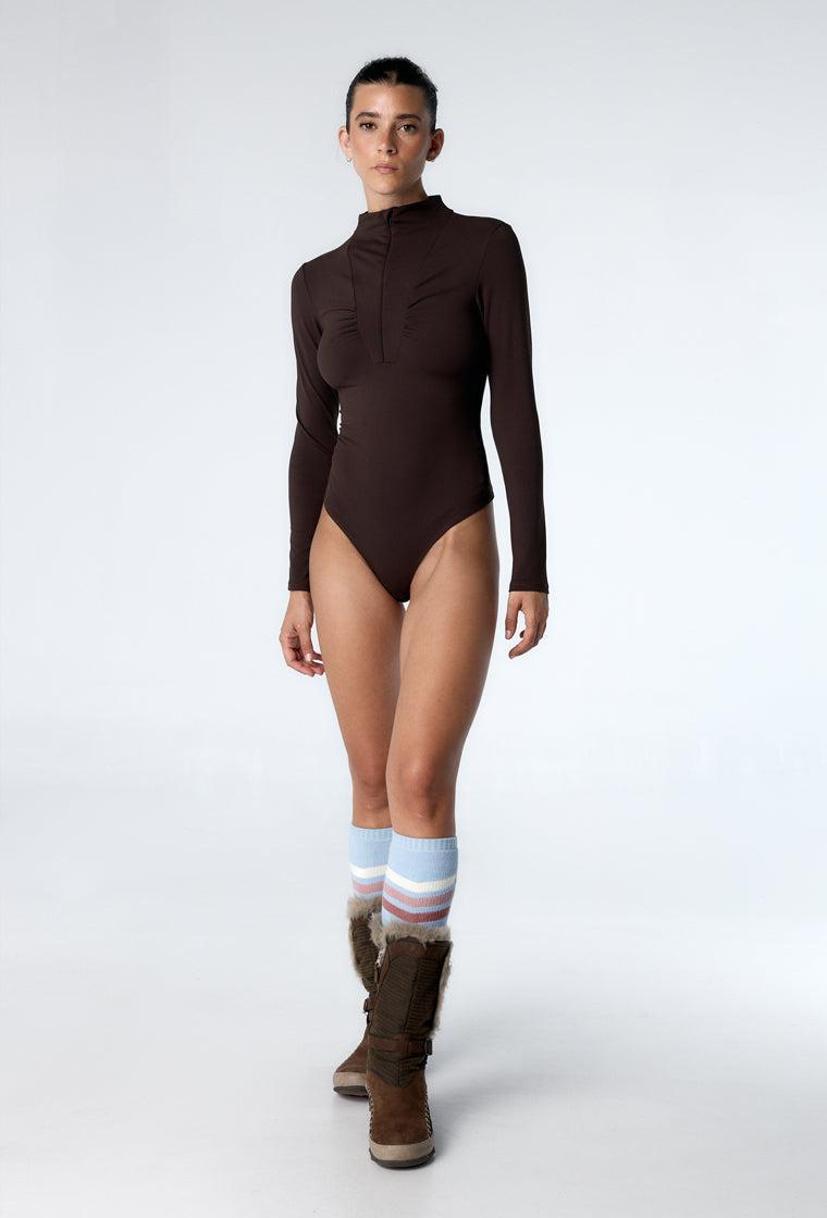 Body deportivo térmico Beret - Chocolate-Black Limba