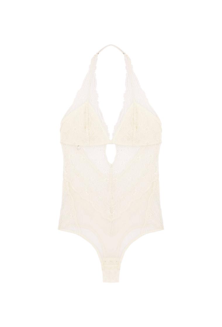 Body halter Beryl - Gardenia-Black Limba