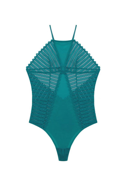 Body halter Maui - Teal-Black Limba