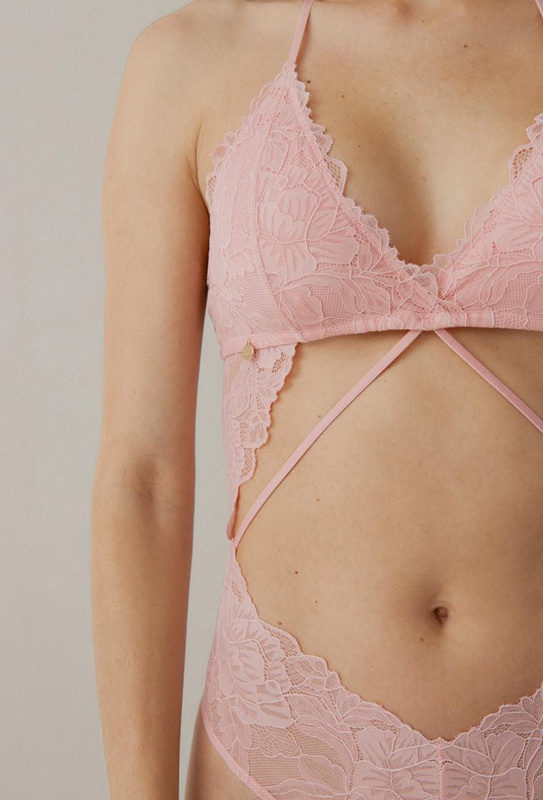 Body triangular Morganite - Blush-Black Limba