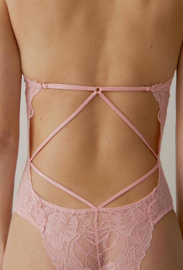 Body triangular Morganite - Blush-Black Limba