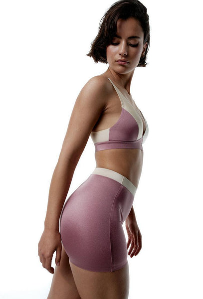 Braga Short Glare - Dusty Rose & Cream-Black Limba