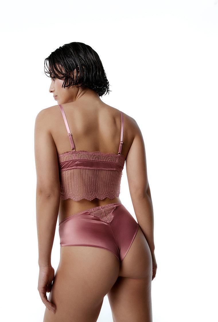 Braga alta Giselle - Dusty rose-Black Limba