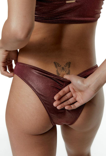 Braga bikini brasileña Cady - Copper-Black Limba