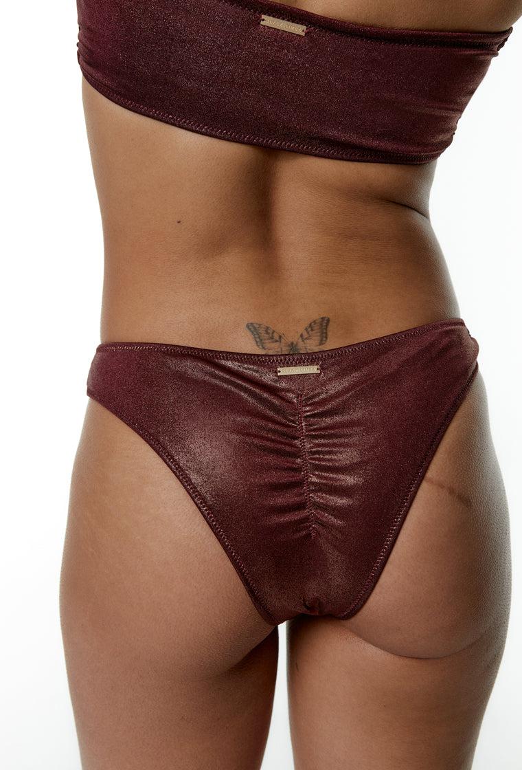 Braga bikini brasileña Cady - Copper-Black Limba