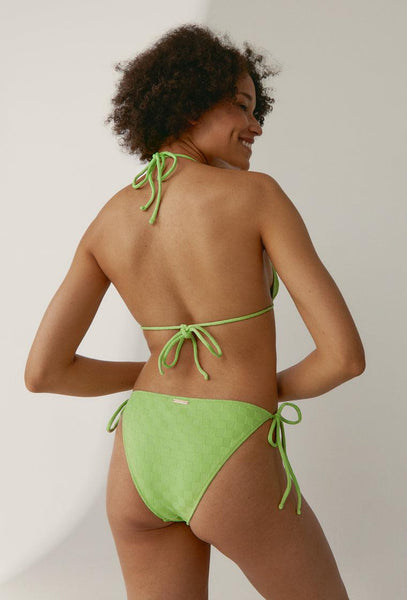 Braga bikini brasileña Chess - Green-Black Limba