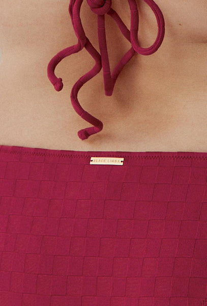 Braga bikini brasileña Chess - Sangria-Black Limba