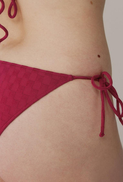 Braga bikini brasileña Chess - Sangria-Black Limba