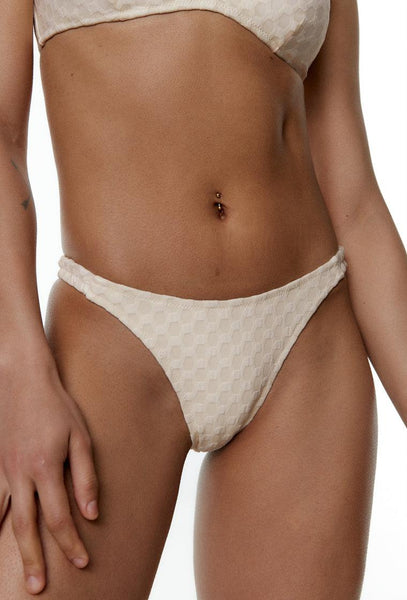 Braga bikini brasileña Fanny - Cream-Black Limba