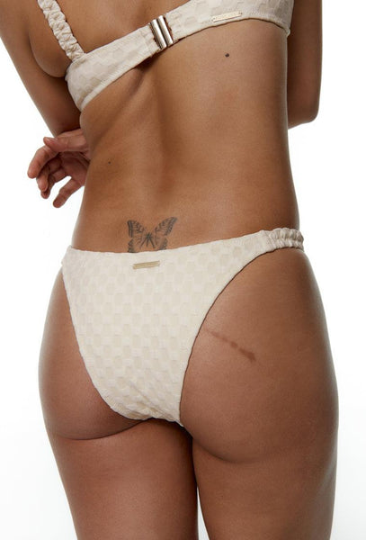Braga bikini brasileña Fanny - Cream-Black Limba