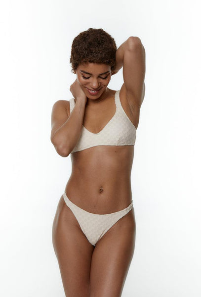 Braga bikini brasileña Fanny - Cream-Black Limba