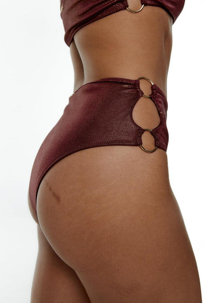 Braga bikini brasileña Patty - Copper-Black Limba