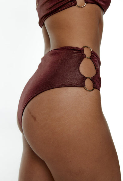 Braga bikini brasileña Patty - Copper-Black Limba