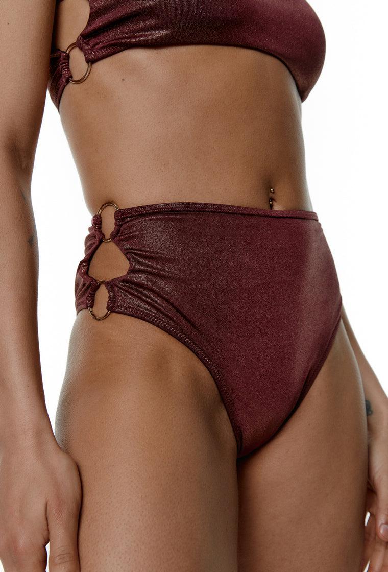 Braga bikini brasileña Patty - Copper-Black Limba