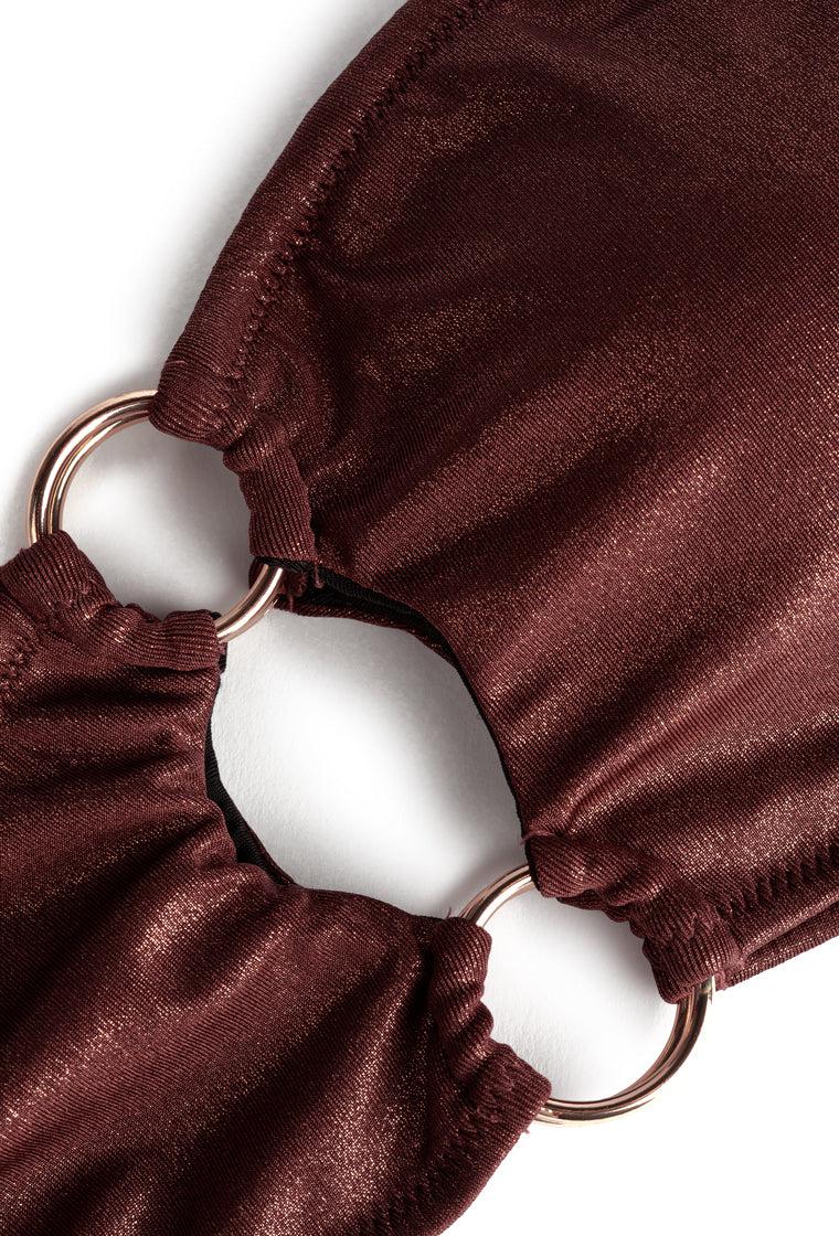 Braga bikini brasileña Patty - Copper-Black Limba