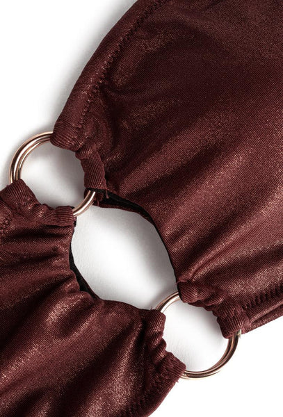 Braga bikini brasileña Patty - Copper-Black Limba