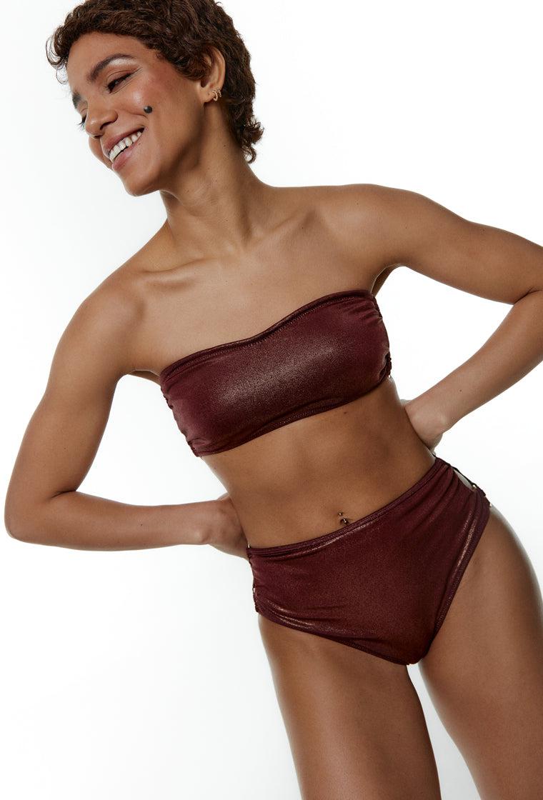 Braga bikini brasileña Patty - Copper-Black Limba