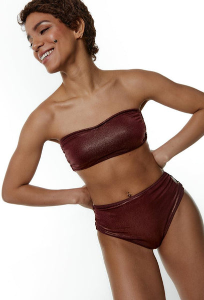 Braga bikini brasileña Patty - Copper-Black Limba