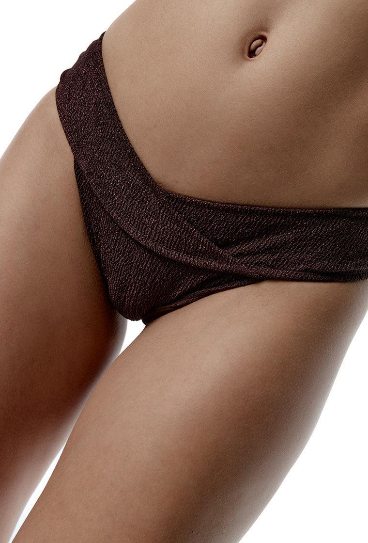 Braga bikini brasileña Radiance - Cacao-Black Limba