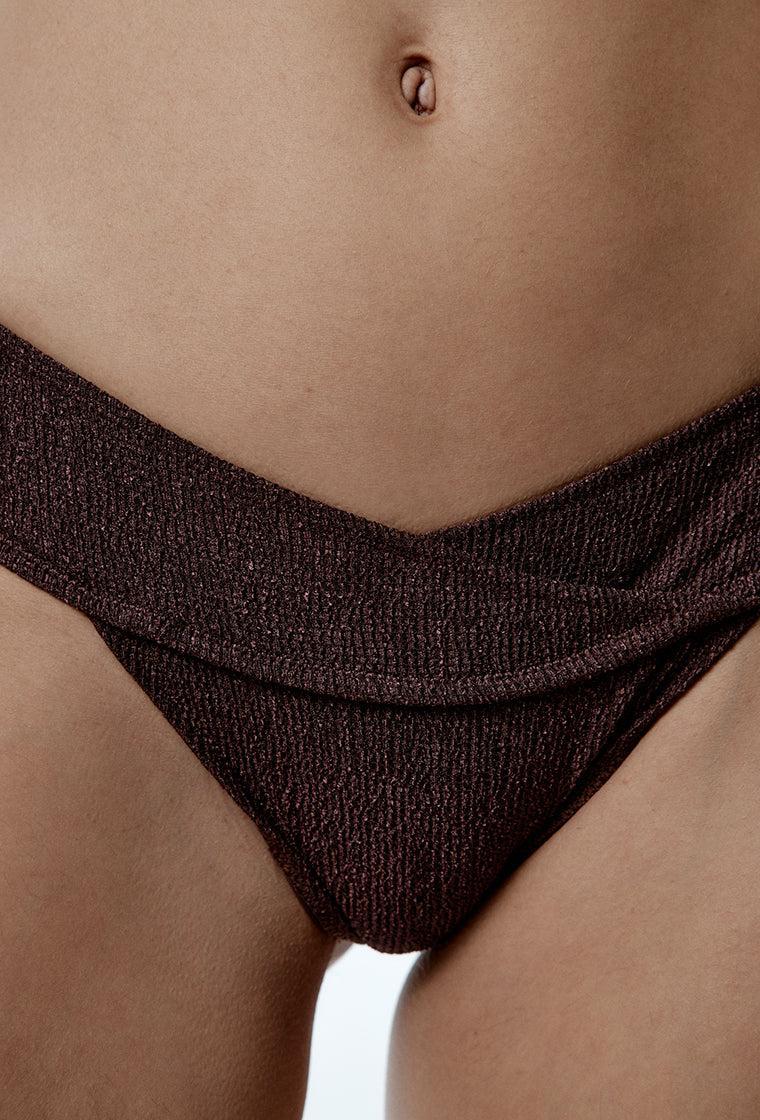 Braga bikini brasileña Radiance - Cacao-Black Limba