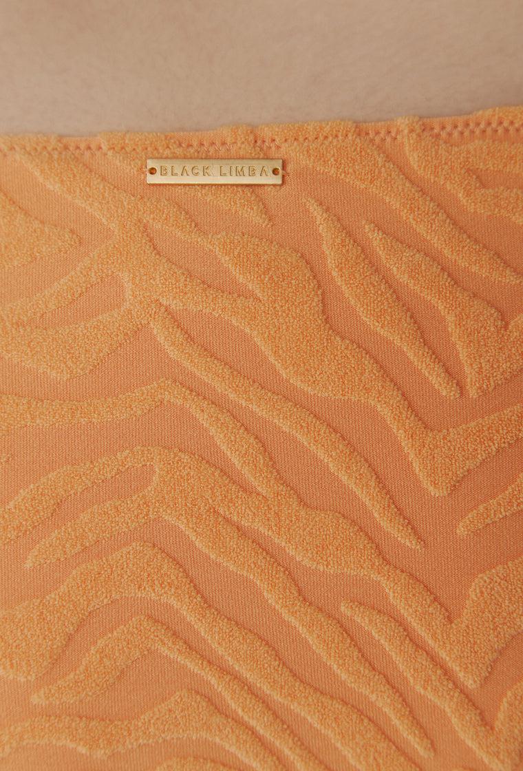 Braga bikini brasileña Tigress - Tangerine-Black Limba