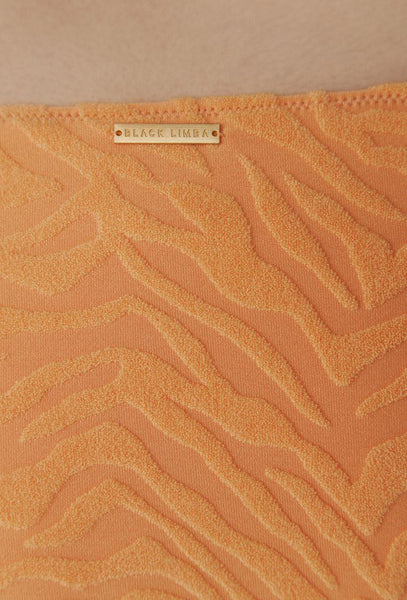 Braga bikini brasileña Tigress - Tangerine-Black Limba