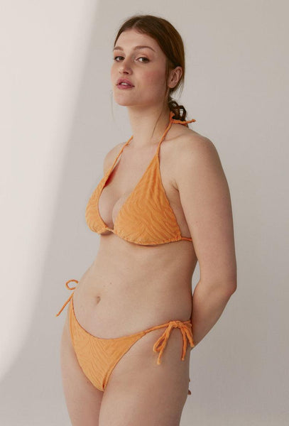 Braga bikini brasileña Tigress - Tangerine-Black Limba