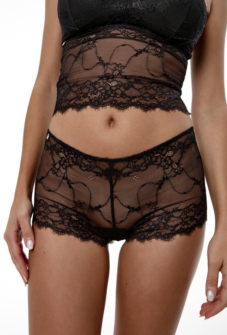 Braga bóxer Gabriela - Chocolate-Black Limba