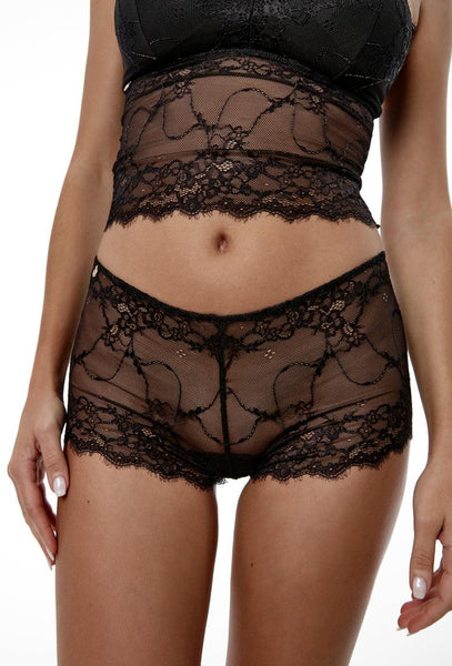 Braga bóxer Gabriela - Chocolate-Black Limba