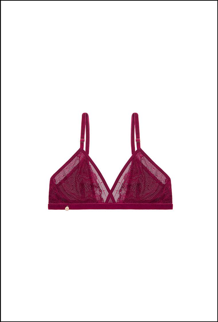 Bralette Alát - Grape wine-Black Limba