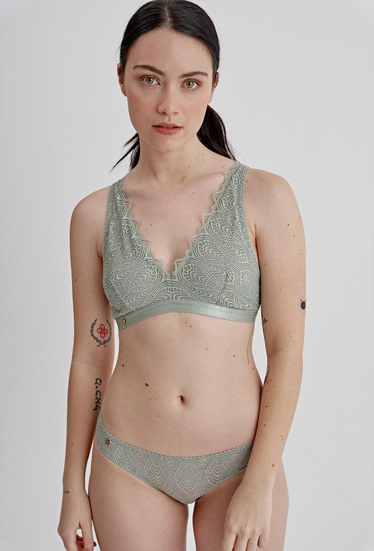 Bralette Arini - Light Teal-Black Limba