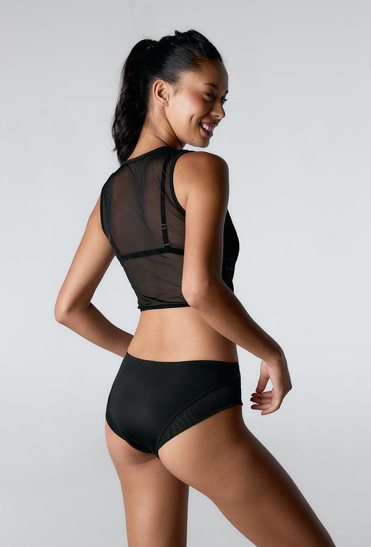 Bralette Crop top Fawn - Black-Black Limba