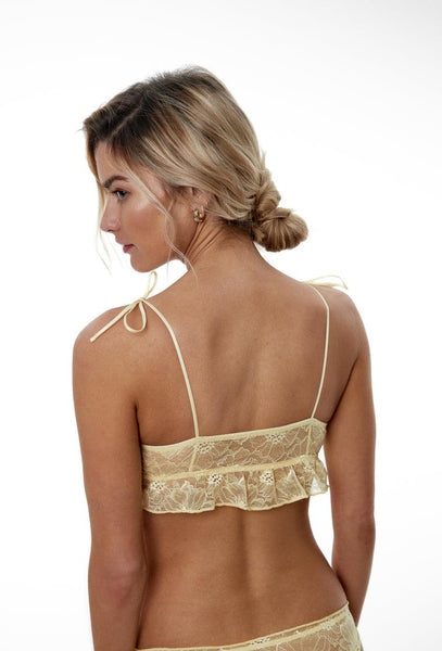 Bralette Crop top Louis - Banana-Black Limba