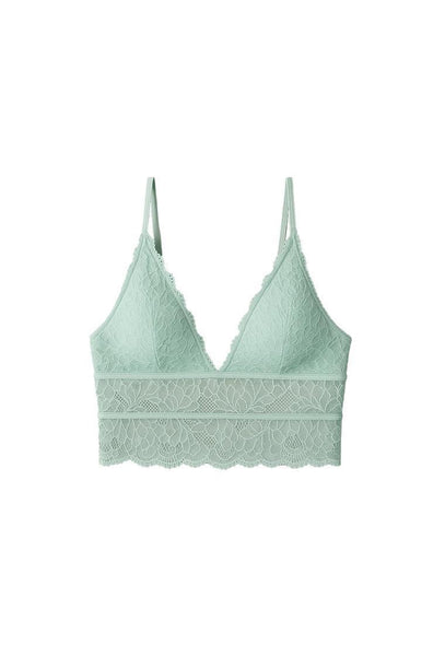Bralette Crop top Moss - Salvia Green-Black Limba