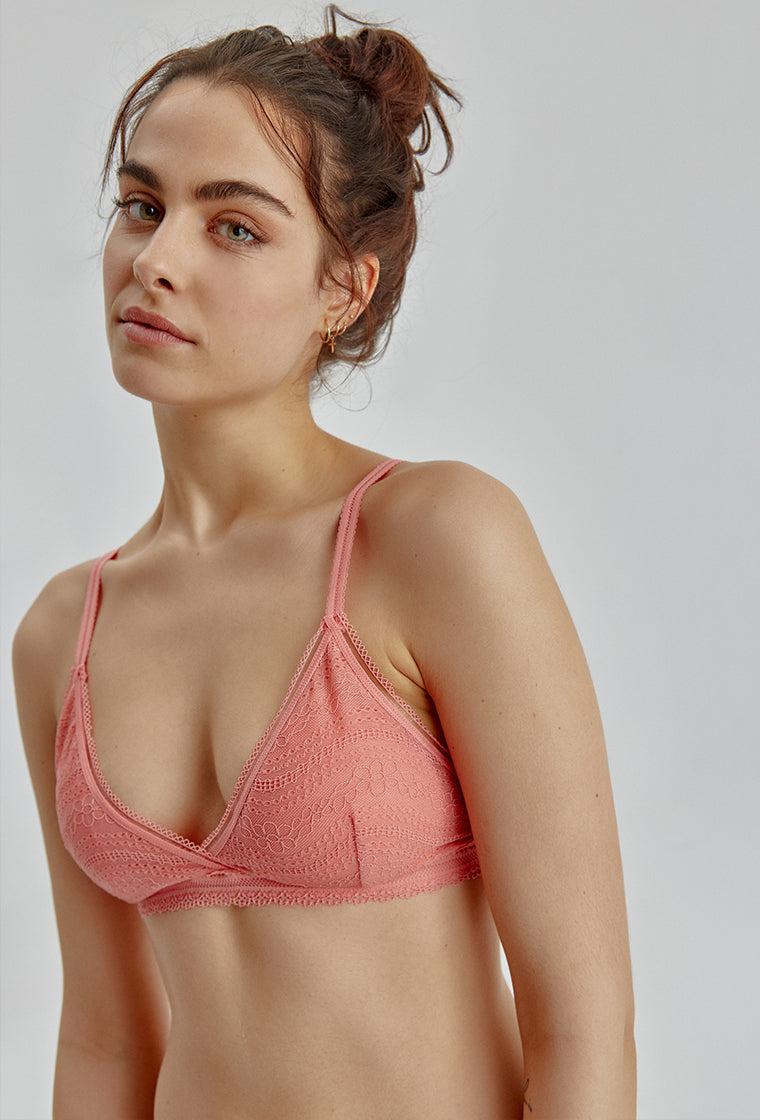 Bralette Elver - Coral-Black Limba