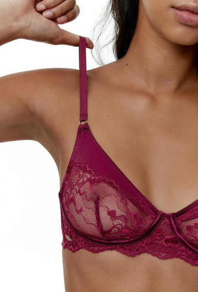 Bralette falso aro Camille - Grape-Black Limba