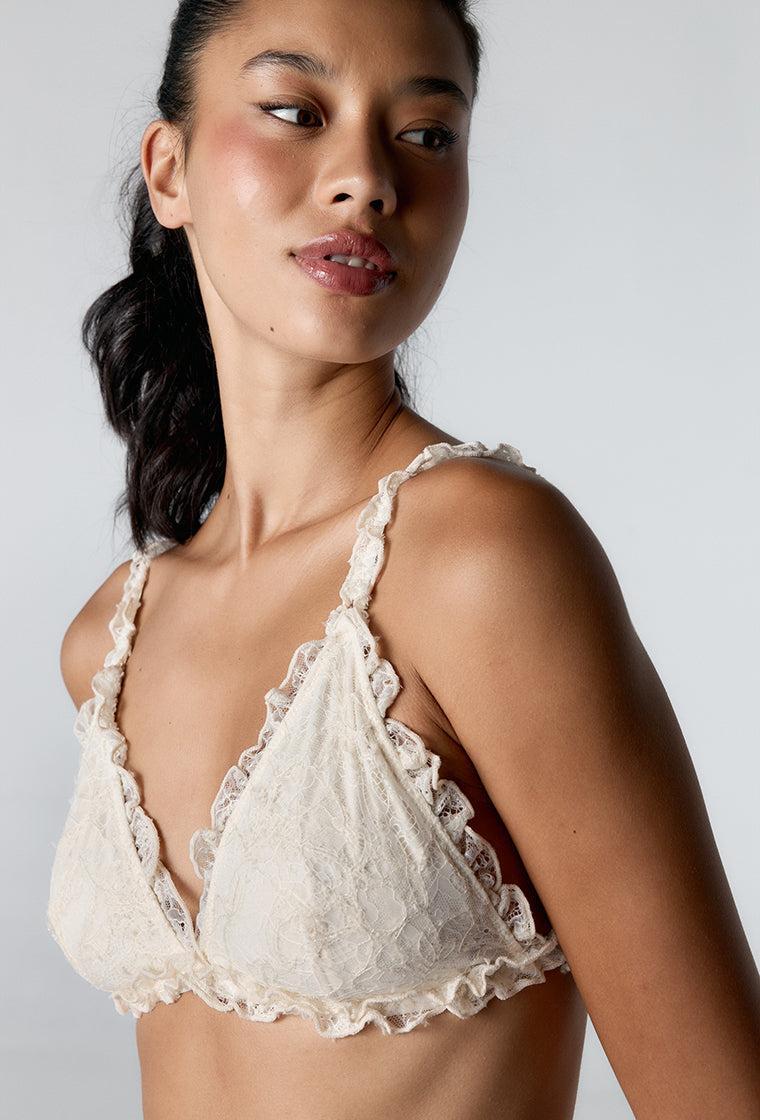 Bralette Halter Dahlia - Cream-Black Limba
