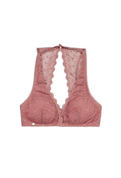 Bralette Halter Greta - Ash rose-Black Limba