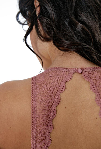 Bralette Halter Greta - Ash rose-Black Limba