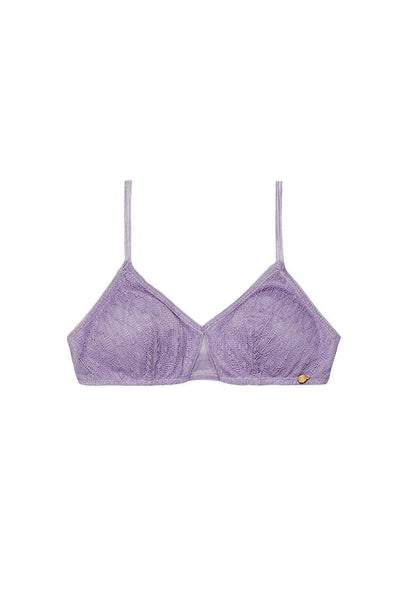 Bralette Triangular Mallo - Regal orchid-Black Limba