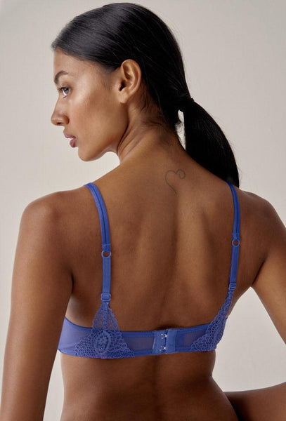 Bralette balconette Charm - Very Peri-Black Limba