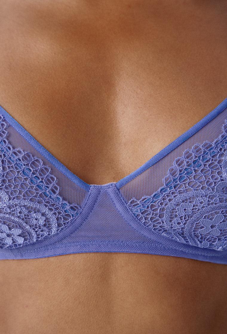 Bralette balconette Charm - Very Peri-Black Limba