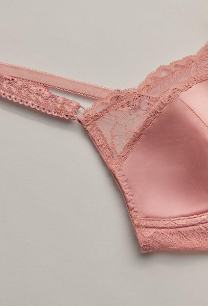 Bralette balconette Silken - Ash Rose-Black Limba