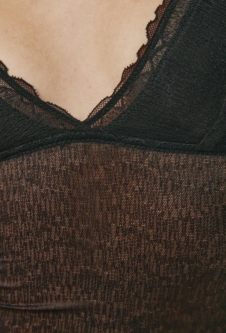 Bralette crop top Nubia - Black-Black Limba